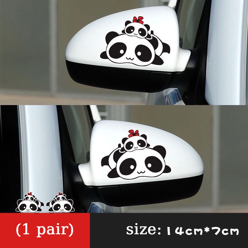 Miếng Dán Trang Trí Gương Chiếu Hậu Xe Hơi Chống Thấm Nước Họa Tiết Hoạt Hình Dễ Thương