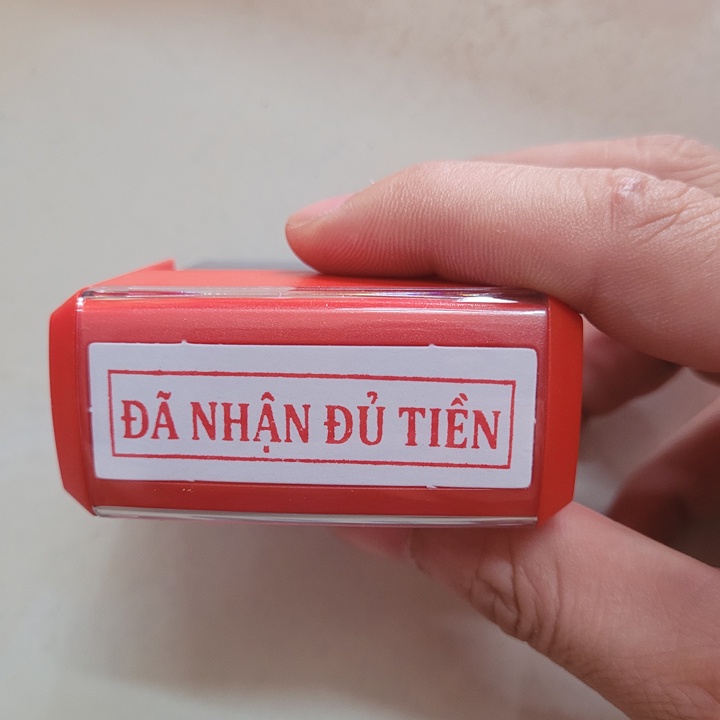 Khắc dấu đã nhận hàng, đã thanh toán