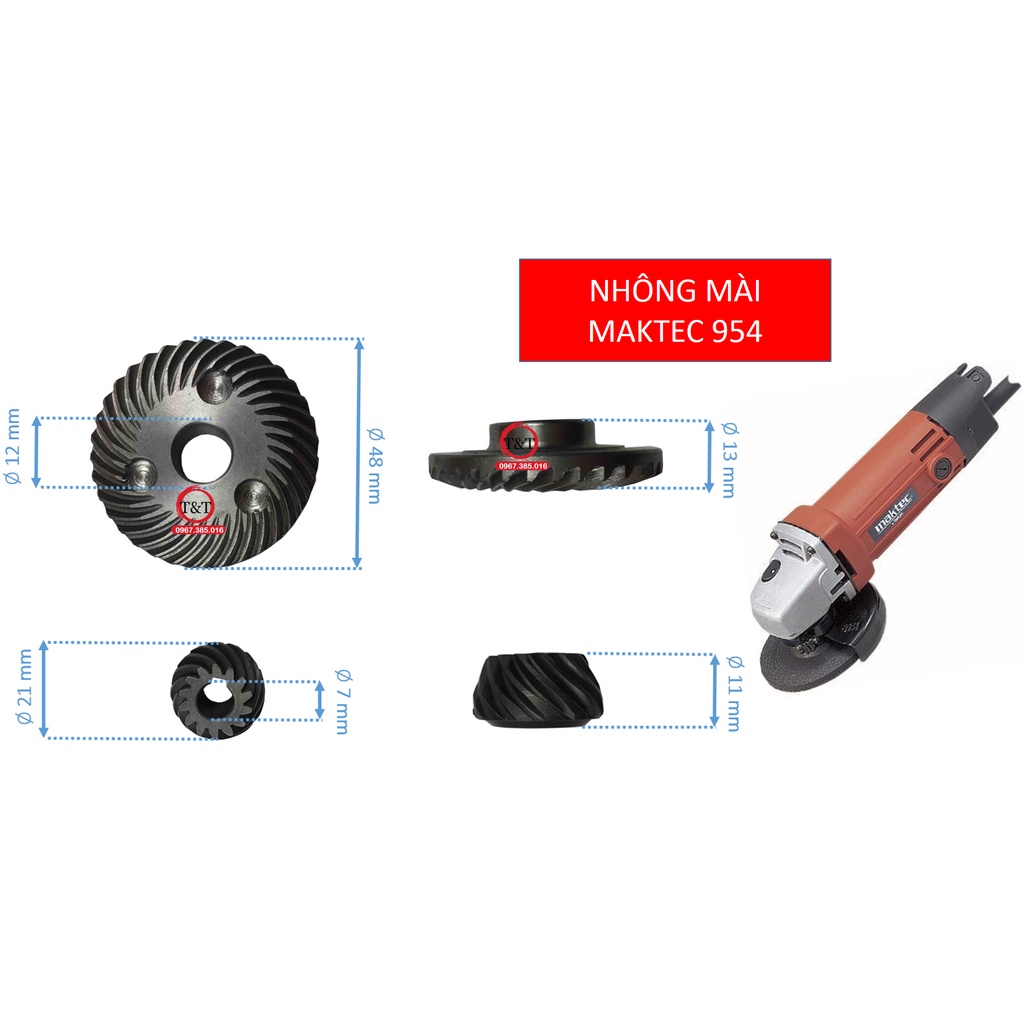BÁNH RĂNG MÀI MAKTEC 954, NHÔNG MÀI MT 954. MT954
