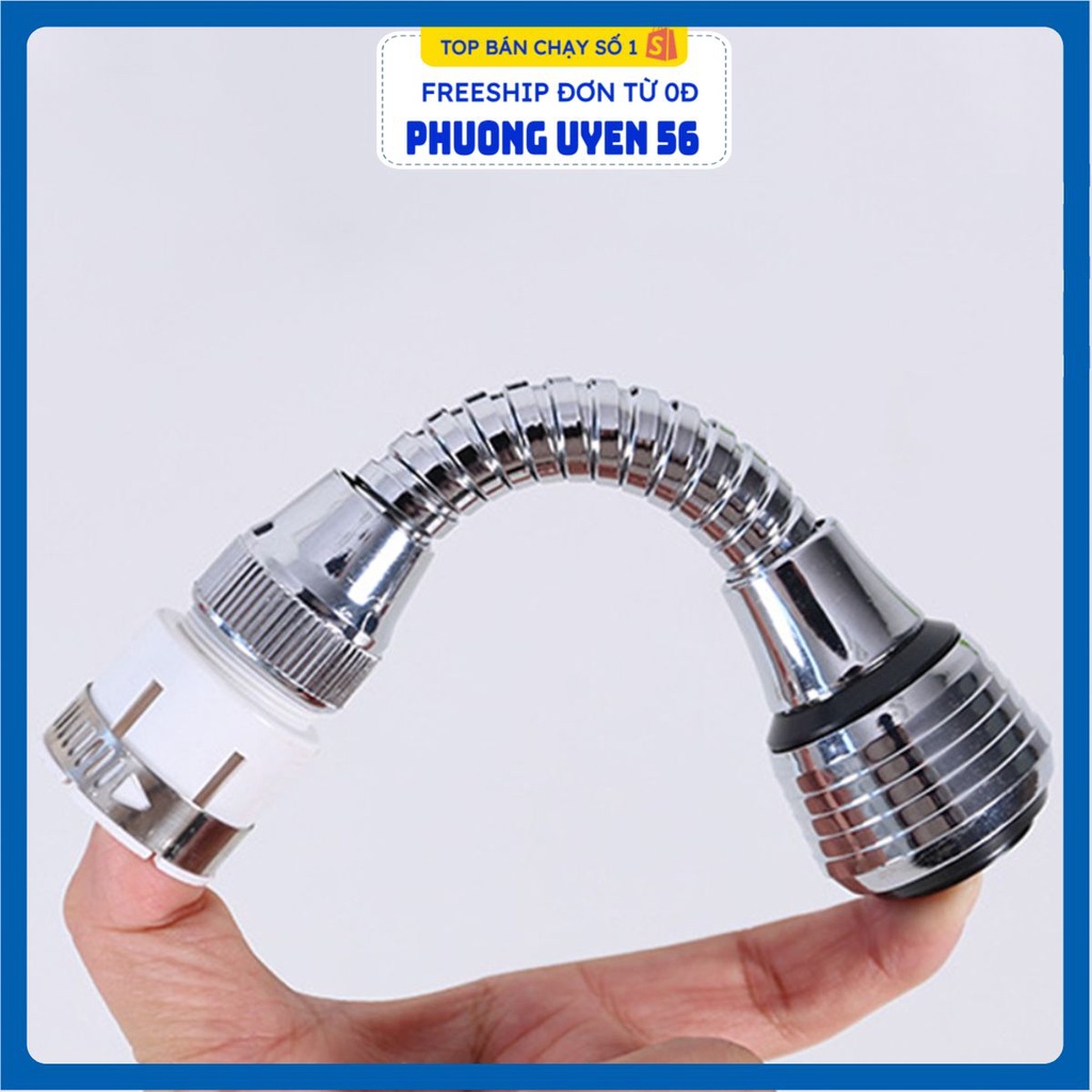 Đầu Vòi Rửa INOX V9 Kiểu DÀI - Điều Hướng 360 Độ - 2 Chế Độ Nước