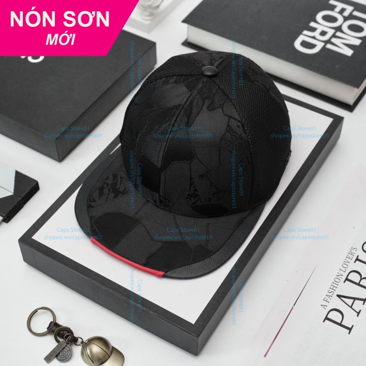Mũ Lưỡi Trai Nón Sơn Snapback Vân Đá Đen Chính Hãng Hàng Chuẩn Tem 7 Màu Cao Cấp Mới / Nón Kết Sơn