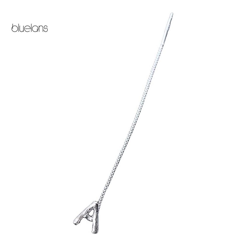 1 Đôi Bông Tai Dáng Dài Đính Chữ Màu Sắc Lấp Lánh Thời Trang Cho Nữ