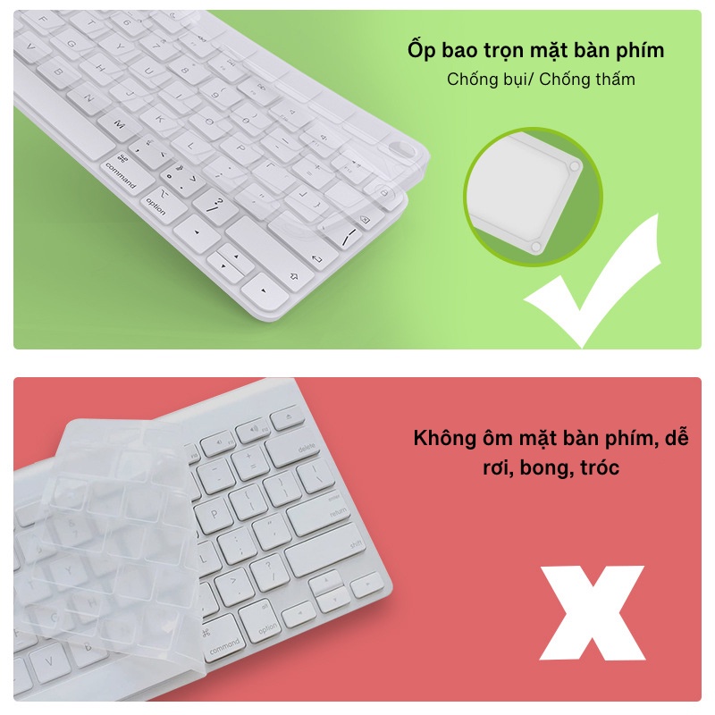 Vỏ Silicon ốp bảo vệ bàn phím không dây cho máy tính IMAC