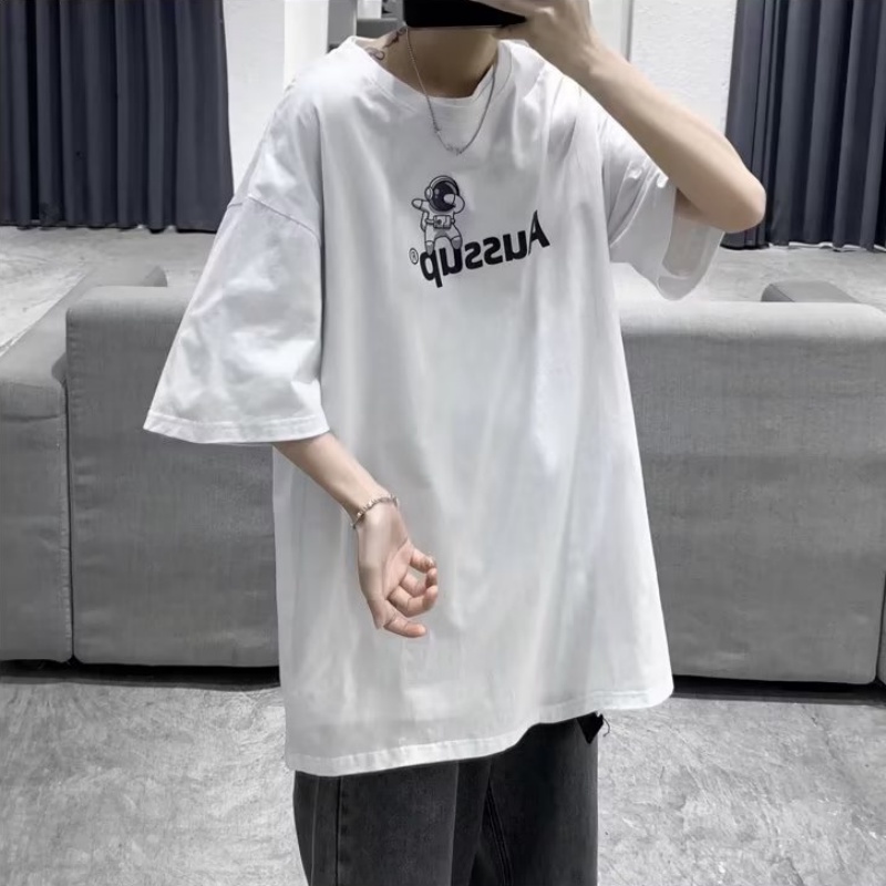 Áo Thun Tay Ngắn Cỡ Lớn In Hoạt Hình Kiểu hip-hop Đường Phố Cá Tính Cho Nam Và Nữ