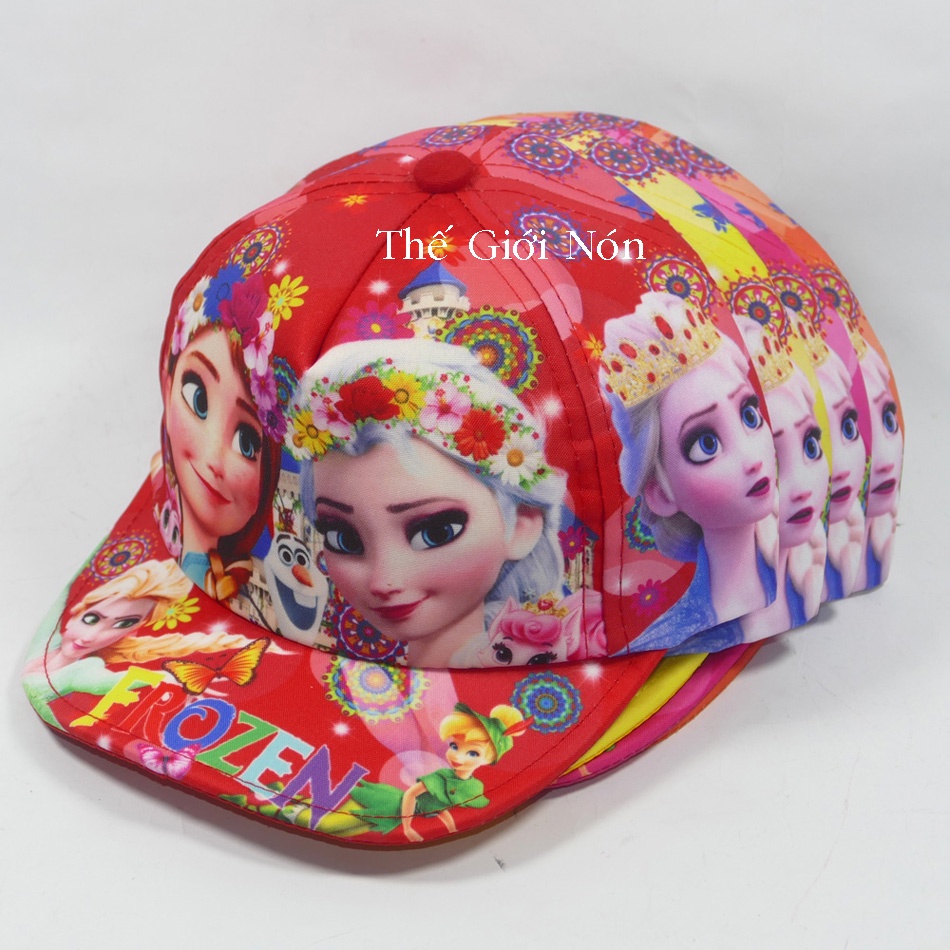 Mũ lưởi trai trẻ em có hình công chúa đẹp mắt thiết kế thời trang. Nón kết có chất liệu vải chắt chắn phù hợp cho bé nữ