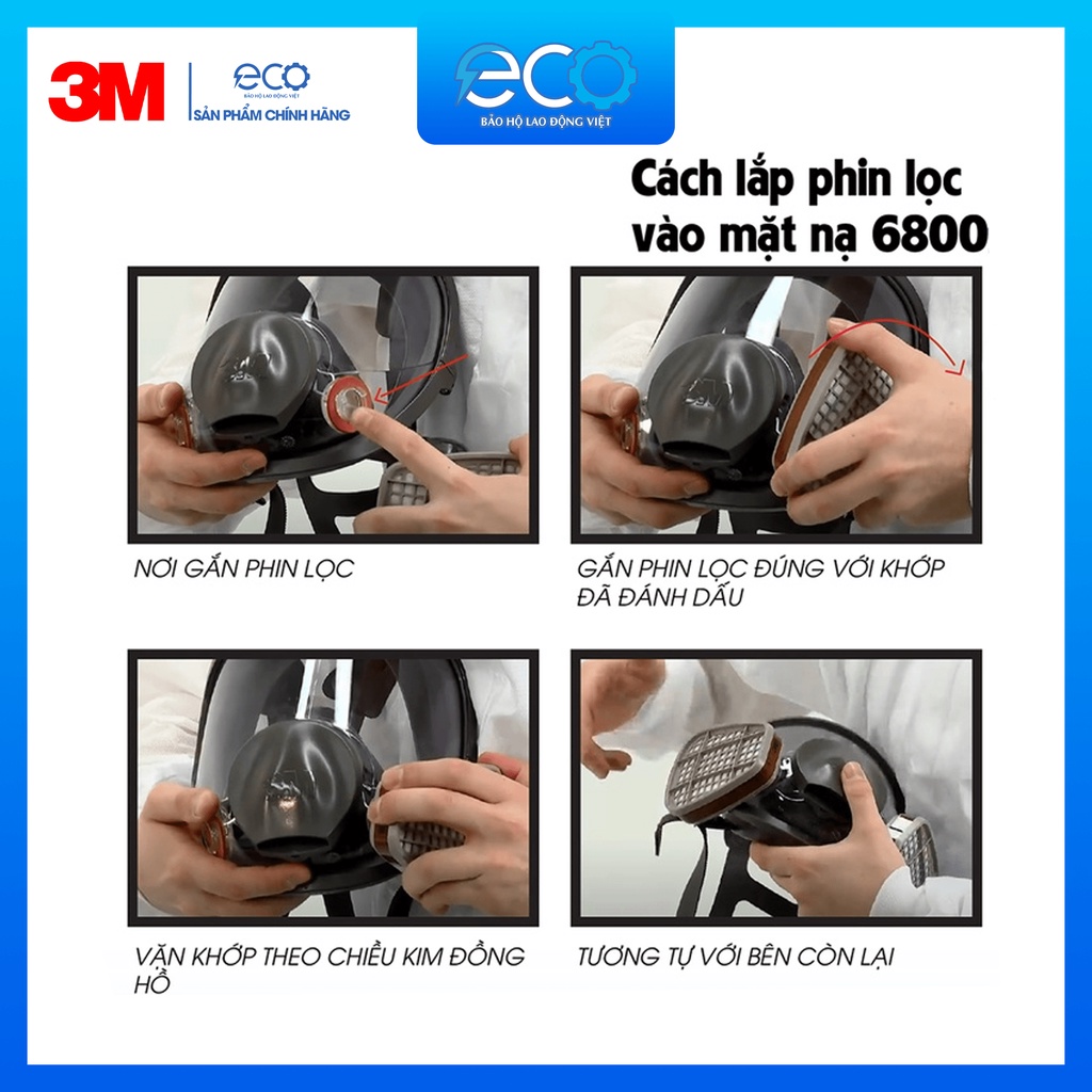 Mặt nạ phòng độc ,chống hóa chất 3M 6800 nguyên mặt chính hãng USA
