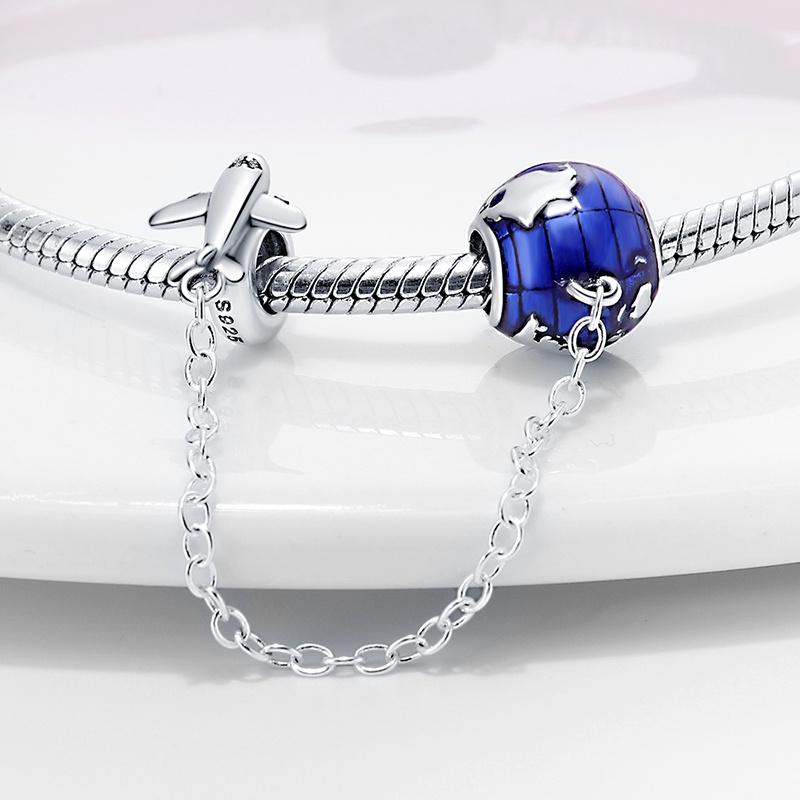 Mặt Dây Chuyền Bằng Bạc 925 Đính Đá Zircon An Toàn Đa Dạng Tự Làm Trang Sức Pandora