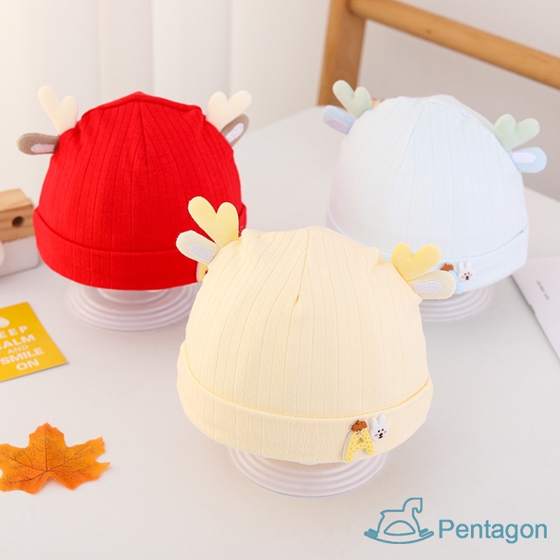 Mũ Cotton Hai Lớp Họa Tiết Hoạt Hình Siêu Dễ Thương Cho Bé Gái 0-3 Tuổi