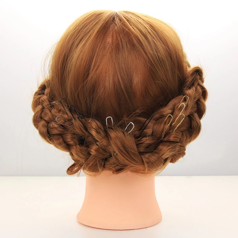 Kẹp Tóc Chữ U 6cm Bằng Kim Loại Màu Đen Tạo Kiểu Tóc Cho Nữ