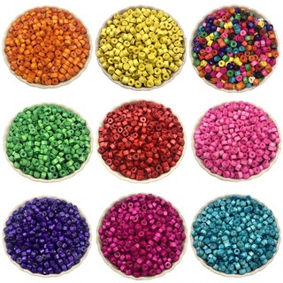 Set 250 hạt gỗ hình oval 5mm dùng làm trang sức thủ công