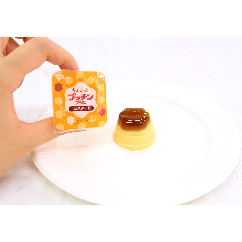 Pudding Glico, Bánh Flan Glico Petit vị sô cô la sữa, nguyên vị 120g 6 cái nội địa Nhật Bản