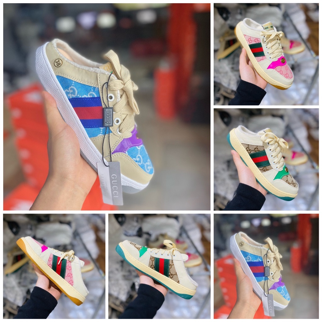 Giày Sục Gucci Nữ, Sục Gucci Thể thao cực chất hàng cao cấp 2023 Full Box Bill