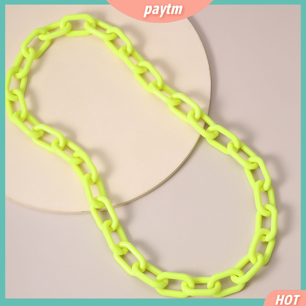 (PTM) Vòng Cổ Chuỗi Xích Acrylic Dày Không Chì Phong Cách Punk Hip Hop Đường Phố Thời Trang Dự Tiệc