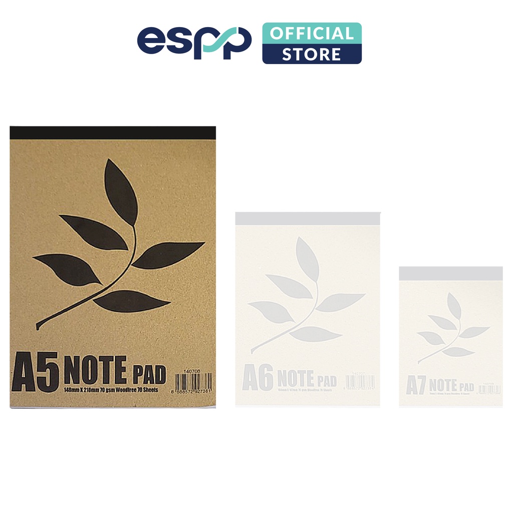 Sổ giấy note từ lá cây tái chế 70 tờ khổ A5/ A6/ A7- ESPP