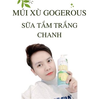 Combo sữa tắm trắng chanh và kem body chanh Múi Xù Gogerous dưỡng trắng body chuyên sâu