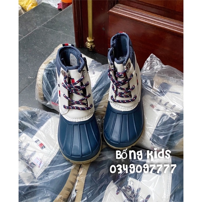 Bốt Bé Trai Xanh Navy Phối Trắng TMH