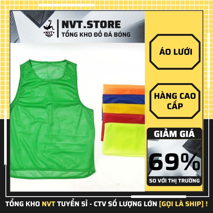 Áo team thể thao pitch 5 màu siêu bền giá rẻ, áo lưới building chia 2 đội cao cấp - NVT.store.vn