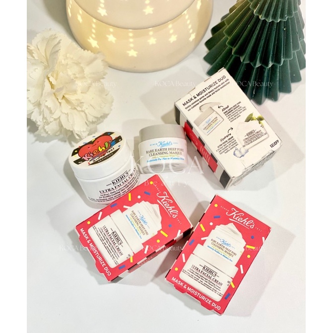 SET Kiehl's Mask đất sét 14ml & Moisturize DUO KEM DƯỠNG ẨM 28ml