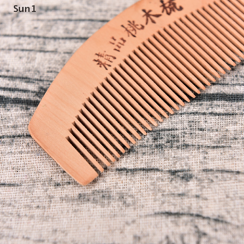 Lược Gỗ Chải Râu massage Da Đầu Hiệu Quả Sun1