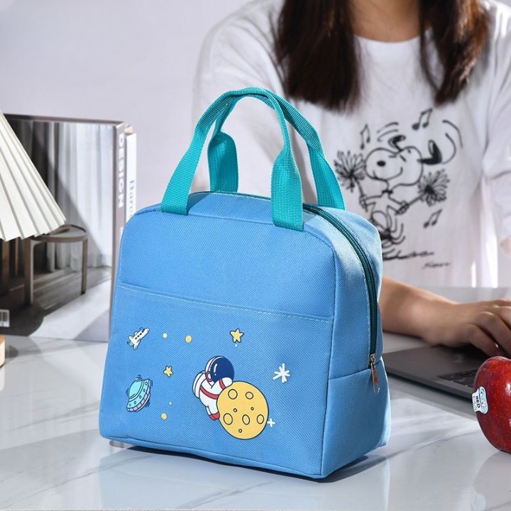Túi Giữ Nhiệt Túi Đựng Cơm Văn Phòng Chống Thấm Nước Phong Cách Phi Hành Gia KíchThước 22cm x 20cm x 15cm