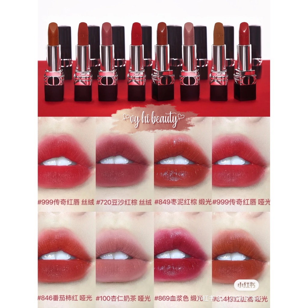 Son thỏi Dior Rouge Satin và Metallic