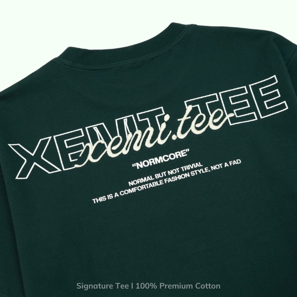 Áo thun local brand Xemi.tee form unisex dòng Signature Tee ver 1.0 giá rẻ màu xanh