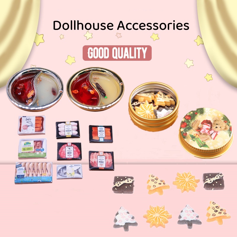 1 Set Mô Hình Bánh Quy / Vịt Mandarin DIY Trang Trí Nhà Búp Bê