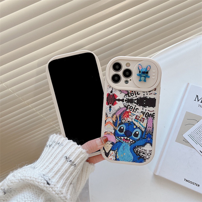 Ốp Điện Thoại Hình Hoạt Hình Stitch Cho iPhone 14 Plus 14 13 12 11 Pro Max