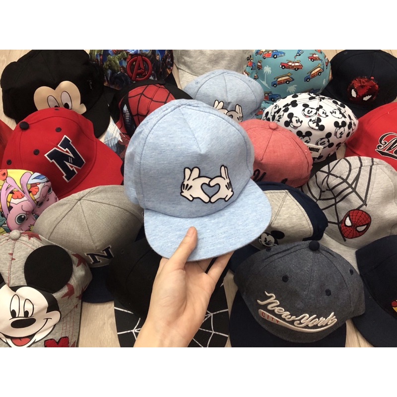 BÁN BUÔN SỈ mũ lưỡi trai xuất dư các hãng cho bé 1-4y mũ bé trai mũ bé gái