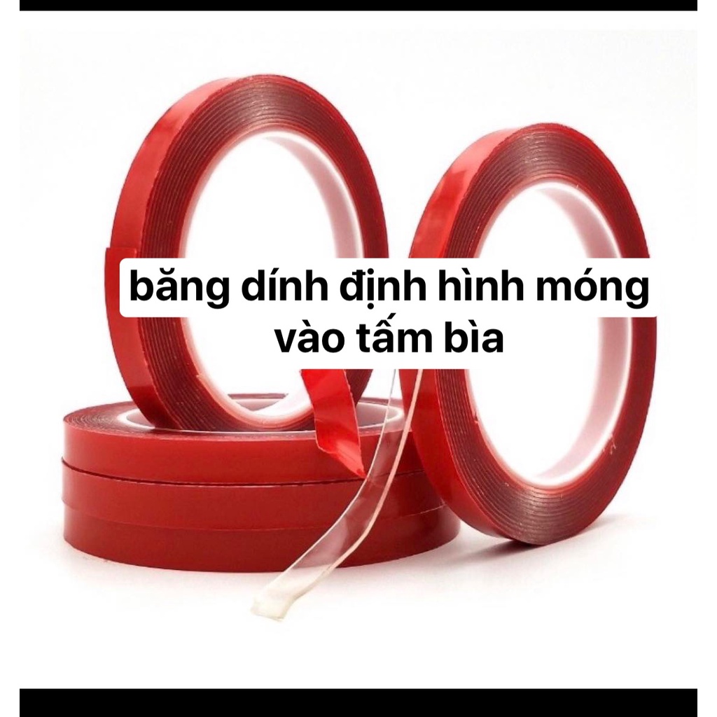 Băng keo đỏ nail cuộn TO , cuộn keo đỏ 2 mặt dán mẫu móng , tạo fan mi , dùng trong nailbox