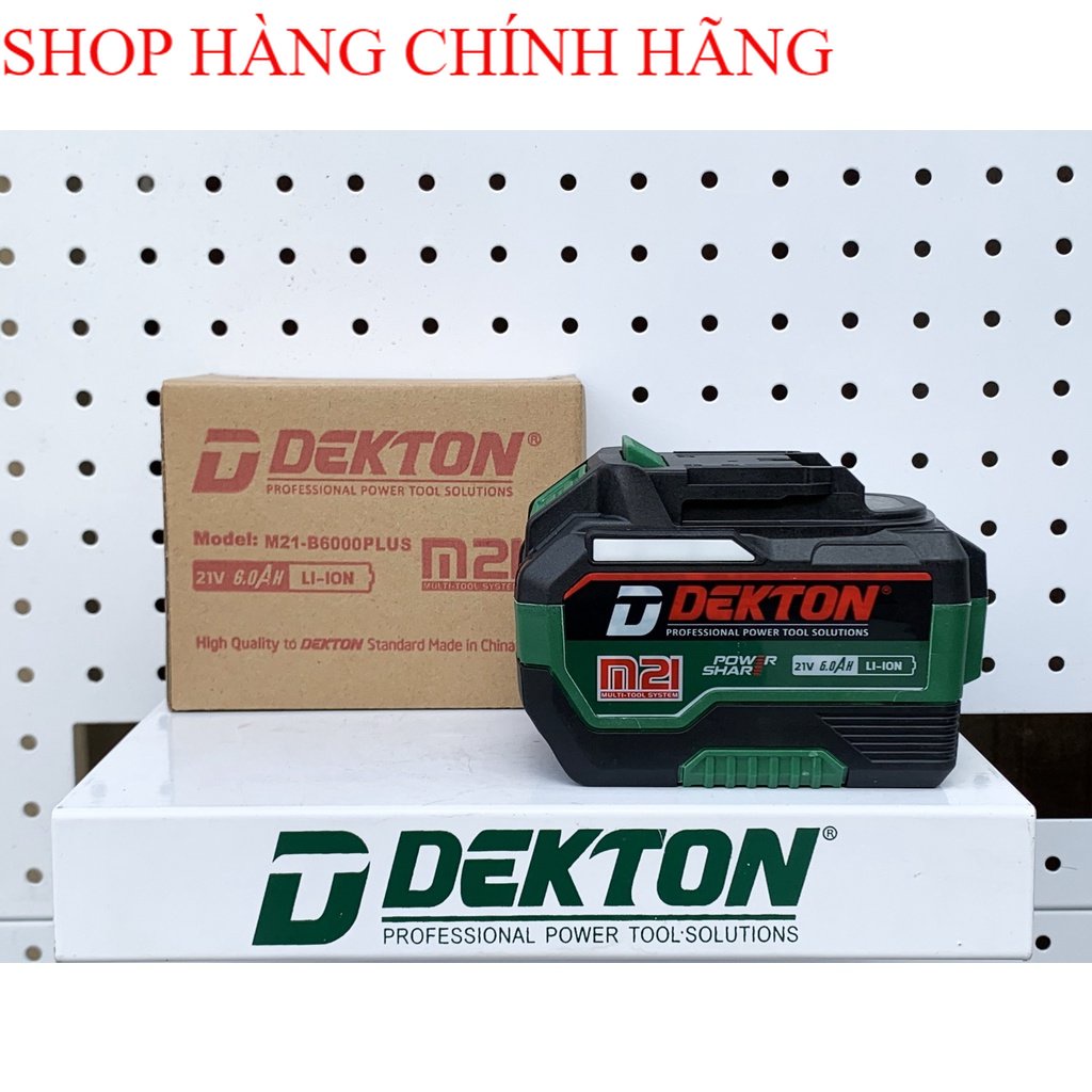 Pin Dekton 6Ah New / M21-B6000Plus / Chân Phổ Thông Makita / Dùng Được Cho Máy Chính Hãng MakitaHÀNG CHÍNH HÃNG