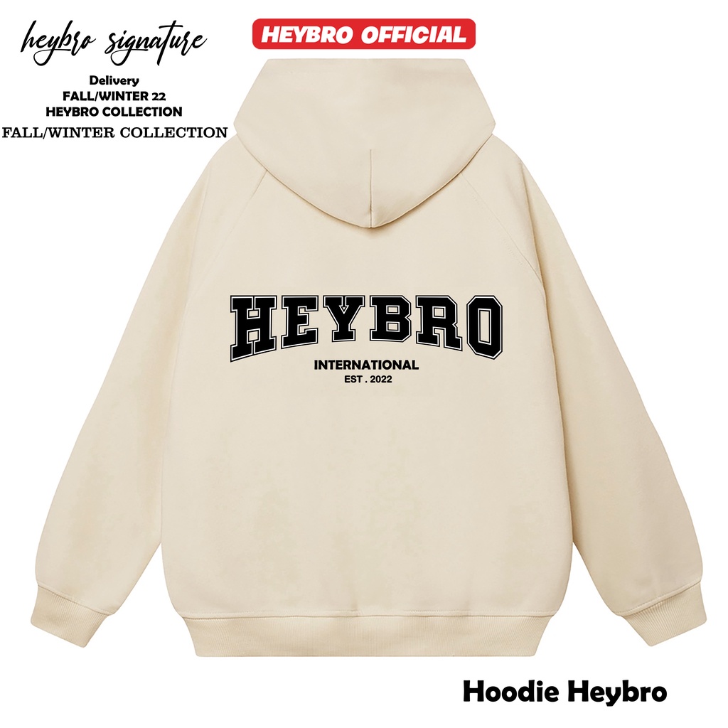 Áo hoodie nam / Hoodie Unisex nỉ bông cotton local brand HEYBRO nhiều màu