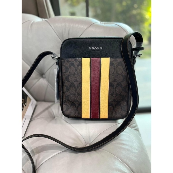 [Sale] Túi Coach đeo chéo nam nữ HUdson 21 dáng vuông chính hãng