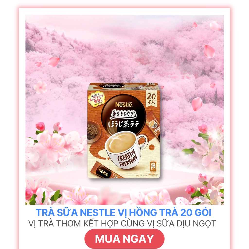 Trà Sữa Nestle Fragarant hojicha latte Vị hồng trà 140g (7x20 gói)