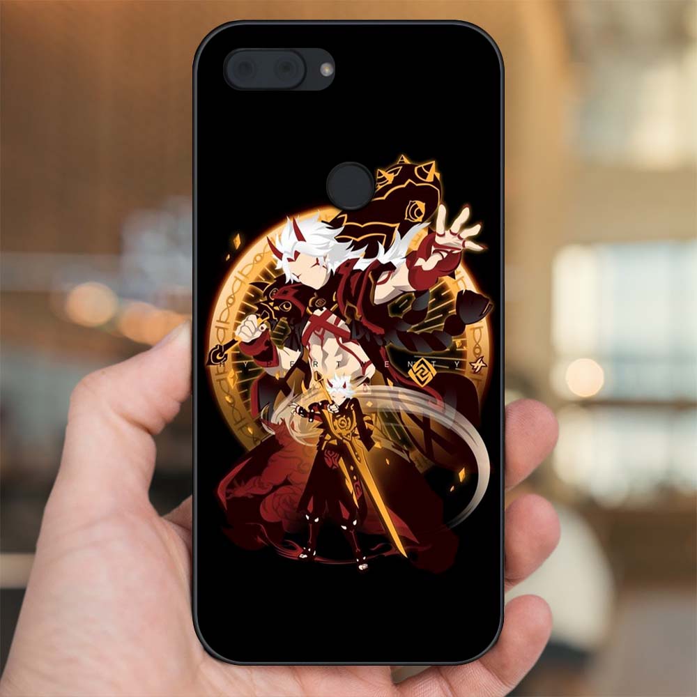 Ốp lưng Xiaomi Mi 8 Lite viền đen in hình Arataki Itto Genshin Impact