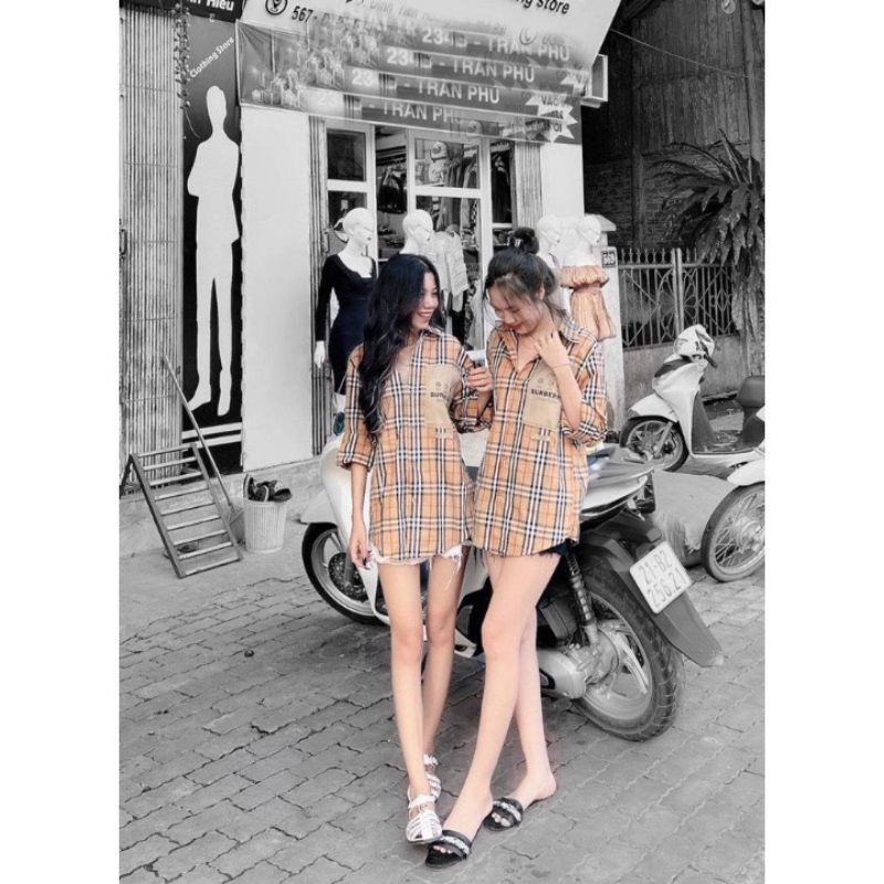 [Rẻ Vô Địch] Áo Sơ Mi Túi Chất Kaki Mềm Cao Cấp, Áo Sơ Mi Vạt Đuôi Tôm Form Thụng Oversize