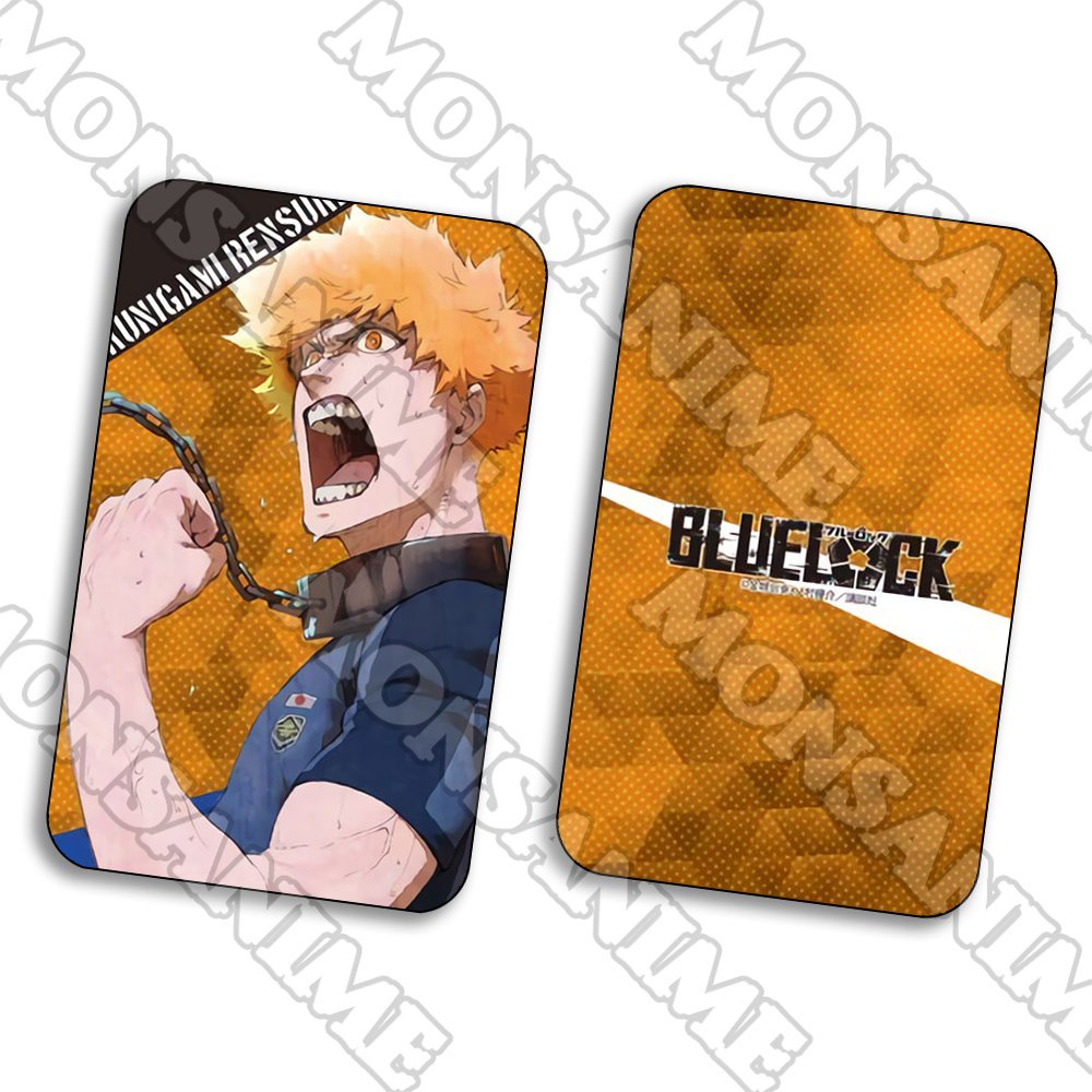 Ảnh card bo góc in hình BLUE LOCK Tiền đạo số 1 thẻ bo viền 5*8cm anime chibi sưu tầm