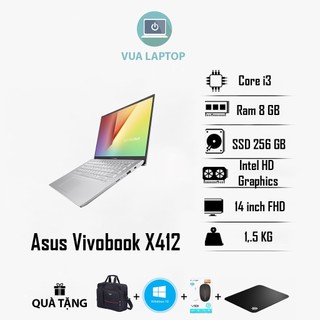 Laptop cũ asus x412 siêu mỏng nhẹ / core i3 thế hệ mới / ram 4gb / ssd / màn 14inch full hd / học tập, văn phòng mượt mà