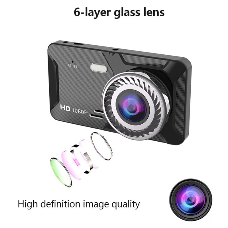 Camera Hành Trình Màn Hình Cảm Ứng 4 Inch HD 1296P / 1080P DVR 170 Độ Cho Xe Hơi