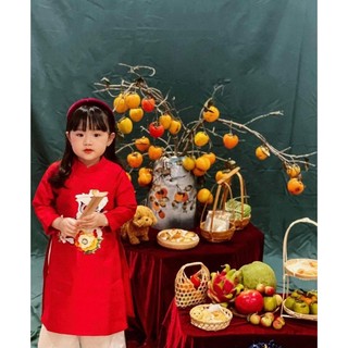 Áo dài kỳ lân cho bé