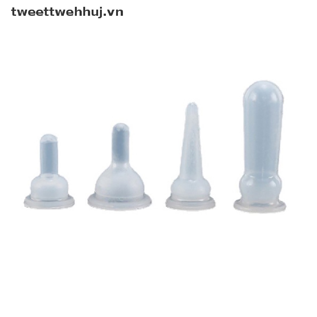 Set 10 Núm Ti Giả Mini Bằng Silicon Hình Mèo / Thỏ Thông Dụng Cho Thú Cưng Sơ Sinh