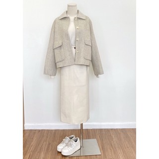 C5 - Áo khoác dạ lửng handmade