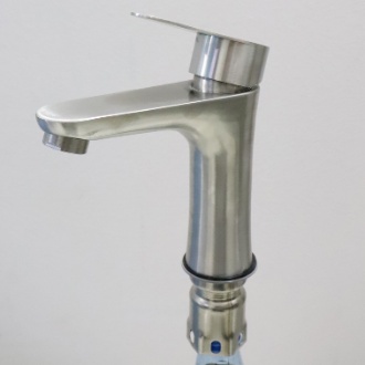 Vòi Lavabo Inox 304, Vòi rửa mặt lavabo nóng lạnh inox 304 cao cấp, Vòi lavabo ZC-3219