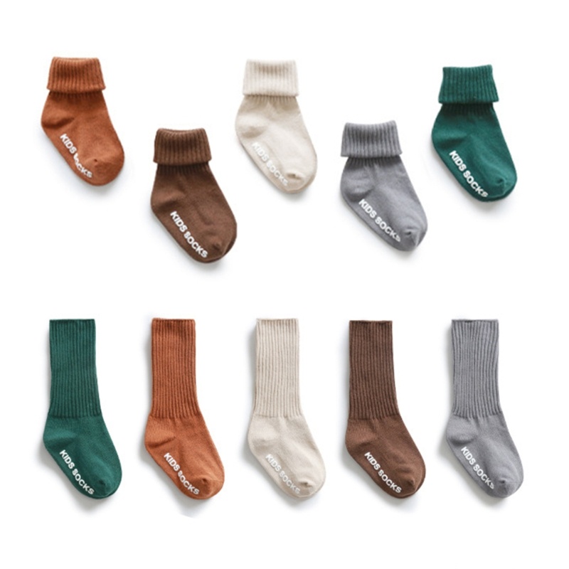 Vớ Cotton Giữ Ấm Chống Trượt Cho Bé 0-5 Tuổi