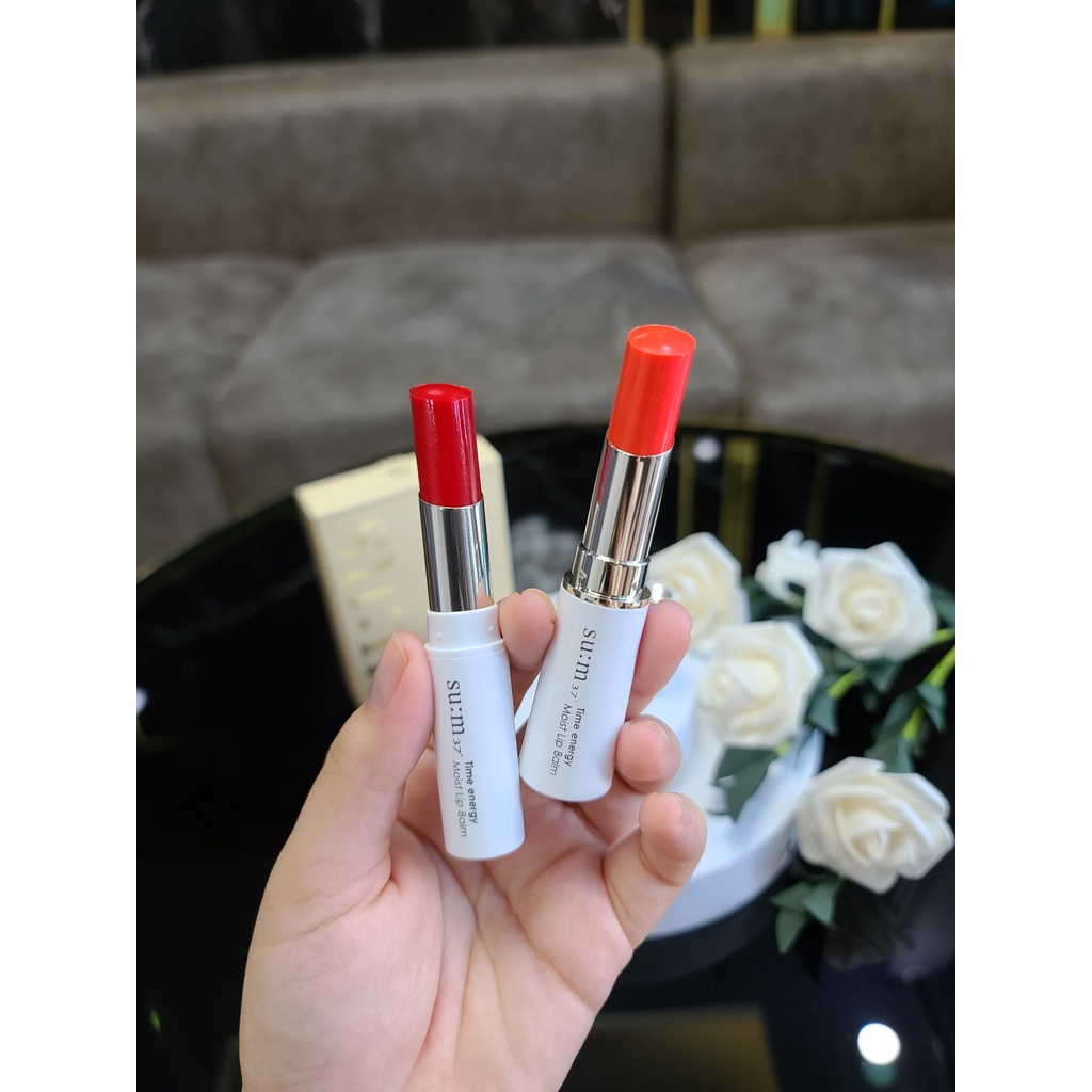 Set son dưỡng môi có màu SU:M 37 Time Energy Moist Lip Balm Special