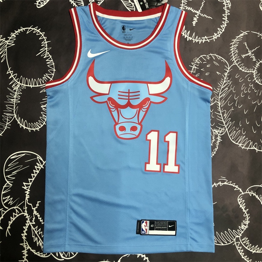 Derozan No.11 NBA Áo Bóng Rổ Màu Xanh Dương Chicago Bulls Năng Động Chất lượng cao + tặng vòng đeo tay thời trang