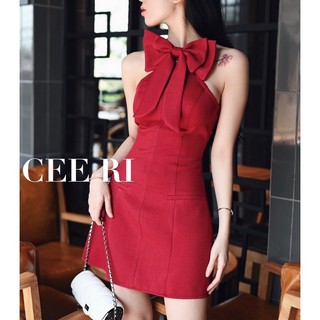 CEE RI - Váy Tweed nơ ngực cao cấp ( Ảnh Thật - Chính Chủ )
