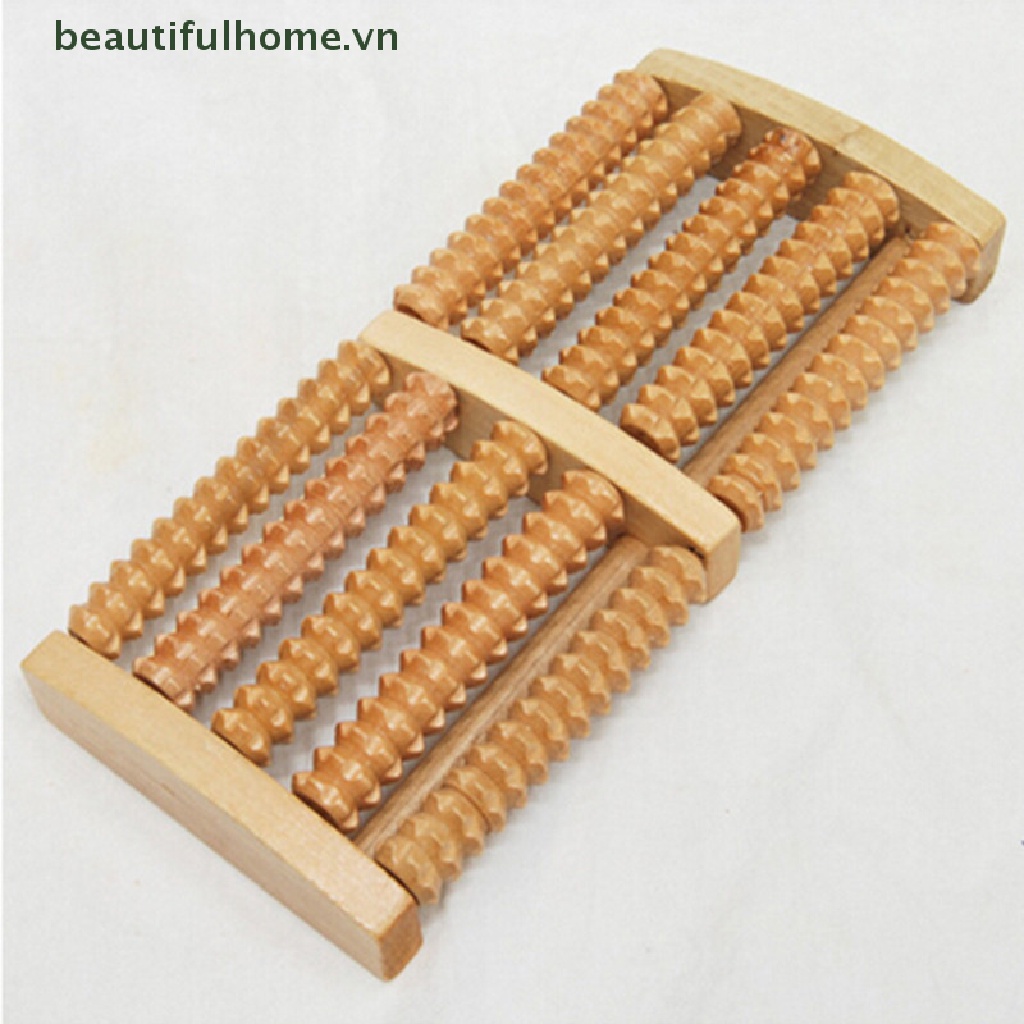 Bộ 5 Con Lăn Gỗ Mát Xa Chân Giảm Căng Thẳng Chăm Sóc Sức Khỏe