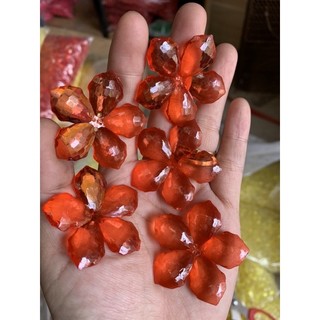 Pha lê hoa mai, đào 5 cánh đúc