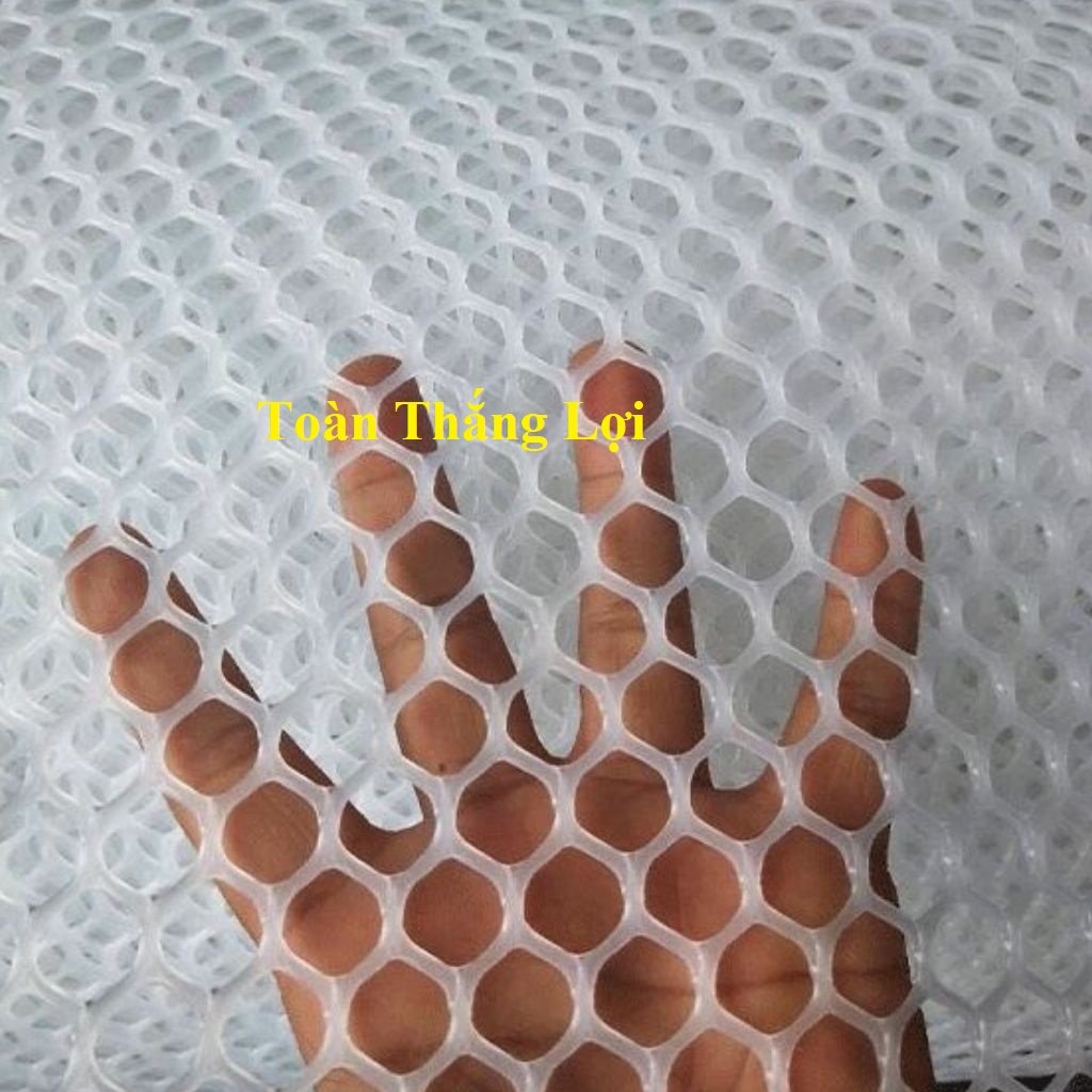 Lưới nhựa mủ MÀU TRẮNG mắt lỗ 1cm, 2cm làm chuồng nuôi gà vịt thú cưng